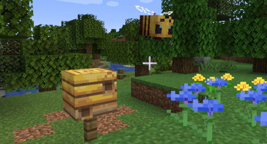 Thumbnail for post: Bees are buzzing in the latest Minecraft snapshot